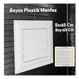 Menfez Banyo Wc Tuvalet Depo Havalandirma Plastik Panjur Beyaz 65X65 Cm