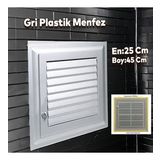 Menfez Banyo Wc Tuvalet Depo Havalandirma Plastik Panjur Gri 25X45 Cm