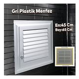 Menfez Banyo Wc Tuvalet Depo Havalandirma Plastik Panjur Gri 45X65 Cm
