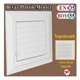 Menfez Banyo Wc Tuvalet Havalandirma Plastik Panjur Beyaz 35X55 Cm