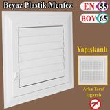 Menfez Banyo Wc Tuvalet Havalandirma Plastik Panjur Beyaz 55X65 Cm