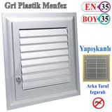 Menfez Banyo Wc Tuvalet Havalandirma Plastik Panjur Gri 35X35 Cm