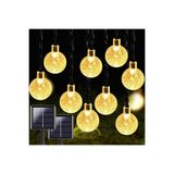 MENFRY Solar Enerjili 7 Metre 50 Ledli 8 Animasyonlu Kristal Top Bahçe Balkon Teras Aydınlatma Dekor Işık
