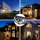 Menfry Solar Güneş Enerjili 50 Watt 100 Ledli Bahçe Balkon Dekor Aydınlatması Sensörlü Duvar Aplik Sarı Renk (1 adet) - Sarı - Gün Işığı