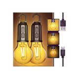 Menfry Taşınabilir Şarjlı Led Ampül Outdoor Kamp Bahçe Lambası 10W Askılı Kırılmaz Led Işık Sarı