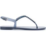 Menghi Kadın Pvc Siyah Parmak Arası Sandalet 774 101E Bn Sndlt Y25 Black - Lacivert