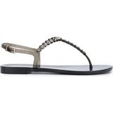 Menghi Kadın Pvc Siyah Parmak Arası Sandalet 774 101E Bn Sndlt Y25 Black
