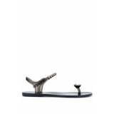 Menghi Kadın Pvc Siyah Parmak Arası Sandalet 774 828E BN SNDLT Y25 BLACK