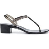 Menghi Kadın Pvc Siyah Parmak Arası Sandalet 774 903E Bn Sndlt Y25 Black