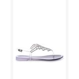 Menghi Kadın Swarovski Taş Siyah Sandalet