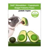mengu petcare Catnipli Yenilebilir Kedi Nanesi Otu Oyun Topu Oyuncağı Top Oyuncak Kedi Yalama Topu Avokado (yedek toplu)