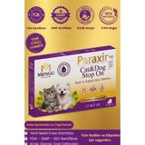mengu petcare Paraxir Kedi ve Köpek Damlası Pire Dış Parazit Bit Kene Deri Bakımı Için Bitkisel Damla ( 1-10 Kg ) 4 Tüp x 1 ml