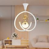 Mengü Tekli Beyaz Gold 3 Renkli 36 Watt Ledli Modern Oturma Odası, Koridor, Salon Led Avize
