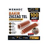 Menhec Otomotiv Bakır Zigzag Göçük Çektirme Teli PDR Boyasız Göçük Düzeltme Kaporta Tamir Teli 50'li (2 paket) 100 adet