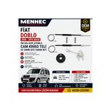 Menhec Otomotiv Fiat Doblo 2006-2010 Ön Sol Cam Kriko Teli Tamir Seti Kapı Cam Mekanizması Onarım Kiti OEM Uyumlu
