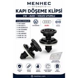 Menhec Otomotiv Volkswagen Vw Caddy Golf - Scirocco - Tuareng - T5 - Polo Audi A4-A5-Q5-Q7 Volvo Kapı Döşeme Klipsi 10 Adet