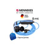 Mennekes Ev Tipi Elektrikli Araç Şarj Kablosu - 8mt - Tip2 Soketli - Taşınabilir Mobil Şarj Kablosu