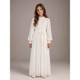 Mensis Girls Beyaz Piliseli Elbise - 0-Beyaz - 14 Yaş