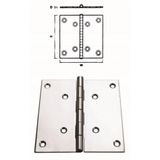 Menteşe Paslanmaz Çelik 100x100x2 mm