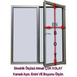 Menteşeli sineklik pencere en :0-70 cm / boy: 11-135 cm (4 renk) - Koyu Kahve