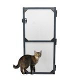Menteşeli Yırtılmaz Kapı Kedi Sinekliği Pet Tül Antrasit 90x210 Cm. Özel Ölçü Verebilirsiniz. En 90'a Kadar / Boy 210'a Kadar