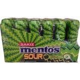 Mentos Sour Yeşil Elma Aromalı Draje Sakız 56 gr * 6 Adet - 336 gr