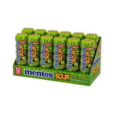 Mentos Sour Yeşil Elma Aromalı Şekersiz Tatlandırıcılı Ekşi Draje Sakız 30 gr x 12 Adet - 7 gr