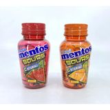 Mentos Sours Şekersiz Tatlandırıcılı C Vitaminli Çilek ve Portakal Aromalı Tablet Şekerleme 49gr X 2 Adet