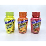 Mentos Sours Şekersiz Tatlandırıcılı C Vitaminli Portakal-Limon-Çilek Aromalı Tablet Şekerleme 49gr (3'LÜ TADIM SETİ)