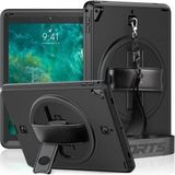 Mentra Online Apple iPad 5 Air 9.7 Kılıf Strap-C Otterbox Tablet Kapak - Siyah