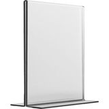Menufay A5 T Tipi Dikey Masa Üstü Şeffaf Pleksi Föylük 10 Adet 210 mm x 150 mm Beyaz Renk