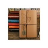 Menuzer Retro Vintage Klasik Deri Kapak Notebook Seyahat Günlüğü Doldurulabilir Eskiz Not Defteri, 165X220Mm