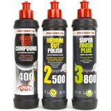 Menzerna 400-2500-3800 Pasta Seti 250 ml Profesyonel Sonuçlar İçin Çok Amaçlı Kullanım