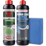 Menzerna 400 Yeşil 250ML + Powerlock 250ML + Mavi Kil + Uygılama Pedix2 Set