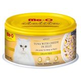 Meo Delite Tahılsız Jöleli Ton Balıklı ve Peynirli Yetişkin Konserve Kedi Maması 80 gr - 1 kg