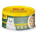 Meo Delite Tahılsız Jöleli Ton Balıklı ve Sebzeli Yetişkin Konserve Kedi Maması 80 gr - 1 kg