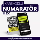 Meo Karekodlu Araç Numaratörü - Araç İçi Park Telefon Numarası