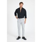 MEOSHE Erkek Premium Gri Bilek Boy Rahat Kesim Slim Fit Kumaş Pantolon