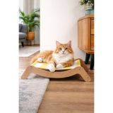 MeoWood Ahşap Kedi Yatağı – Yıkanabilir Hamak Tasarım-Modern İç Mekan Kedi Yuvası-MeoWood