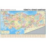 Mep Harita Türkiye Siyasi Haritası 70x100 Çitalı Yazılıp Silinebilir