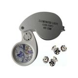Mepa Tedarik Mini 40 x 25 mm Takı Büyüteç Cep Büyüteç Teftiş Elmas Pullar Madeni Kontrol Lup MG21011