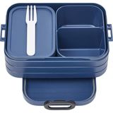 Mepal Bento Beslenme Kutusu Take A Break Nordic Denim Midi – Bölmeli Beslenme Kutusu, 4 Tereyağı Ekm