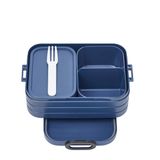 Mepal Bento beslenme kutusu Take A Break Nordic Denim midi – Bölmeli beslenme kutusu, 4 tereyağı ekmeği için uygundur, TPE/pp/abs, 0 mm