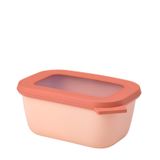 Mepal Cirqula çok amaçlı kase dikdörtgen Nordic Blush – 750 ml – saklama kutusu, buzdolabı kutusu, derin dondurucu, mikrodalga fırın kabı ve kapaklı servis kasesi olarak kullanılabilir