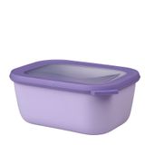 Mepal Cirqula çok amaçlı kase dikdörtgen Nordic lilac – 1500 ml – Stok kutusu, buzdolabı kutusu, derin dondurucu, mikrodalga fırın kabı ve kapaklı servis kasesi olarak kullanılabilir