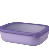 Mepal Cirqula çok amaçlı kase dikdörtgen Nordic lilac – 2000 ml – Stok kutusu, buzdolabı kutusu, derin dondurucu, mikrodalga fırın kabı ve kapaklı servis kasesi olarak kullanılabilir