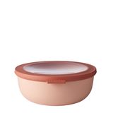Mepal - Cirqula çok amaçlı kase yuvarlak Nordic Blush – 1250 ml – Saklama kutusu, buzdolabı kutusu, derin dondurucu, mikrodalga fırın kabı ve kapaklı servis kasesi olarak kullanılabilir