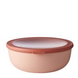 Mepal - Cirqula çok amaçlı kase yuvarlak Nordic Blush – 2250 ml – Saklama kutusu, buzdolabı kutusu, derin dondurucu, mikrodalga fırın kabı ve kapaklı servis kasesi olarak kullanılabilir