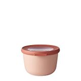 Mepal - Cirqula çok amaçlı kase yuvarlak Nordic Blush – 500 ml – saklama kutusu, buzdolabı kutusu, derin dondurucu, mikrodalga fırın kabı ve kapaklı servis kasesi olarak kullanılabilir