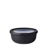 Mepal Cirqula yuvarlak çok amaçlı kase – Nordic black – 750 ml hacim – çıkarılabilir kapaklı – kırılmaz malzeme – sızdırmaz – derin dondurucuya uygun – bulaşık makinesinde yıkanabilir